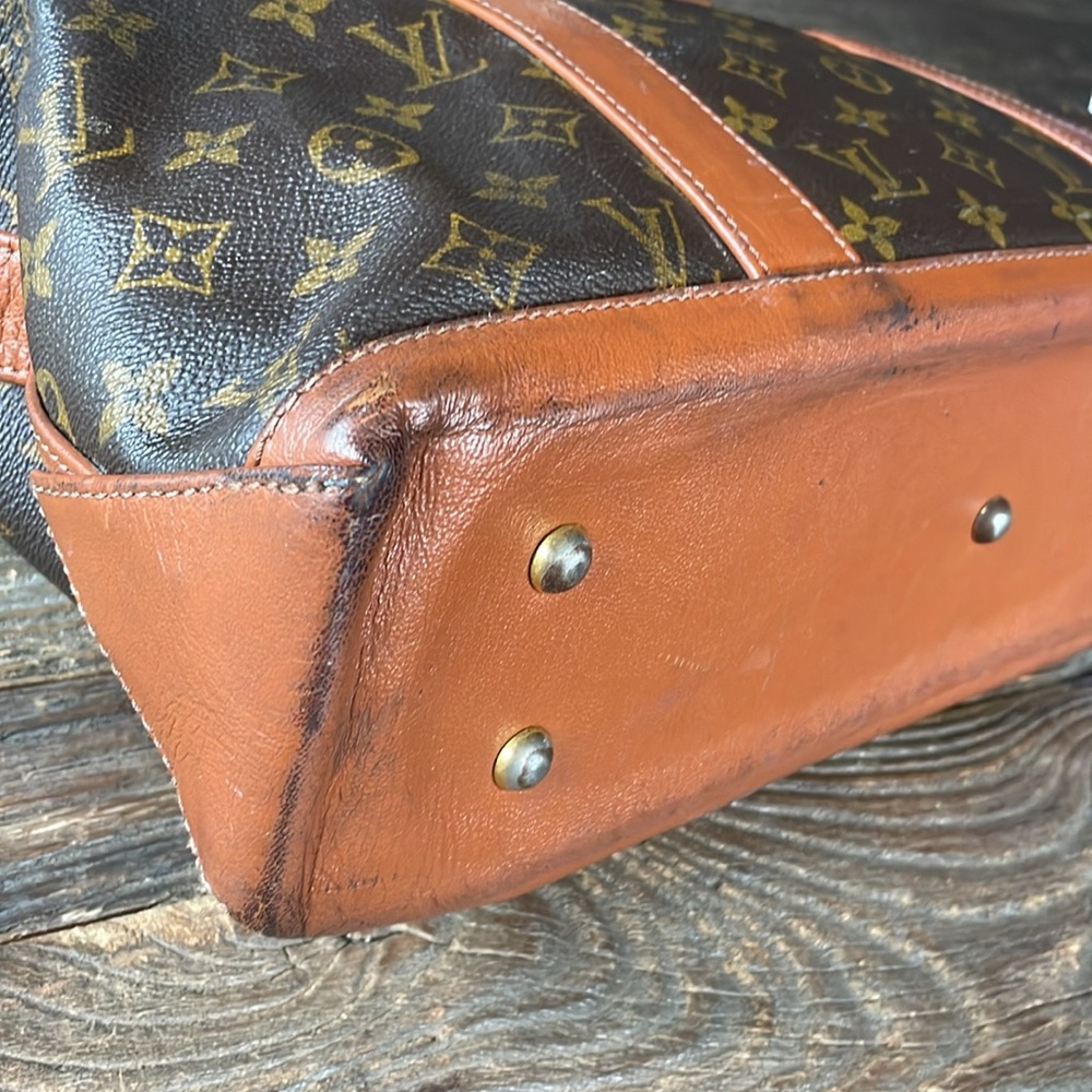 Vintage Louis Vuitton Weekender PM tote logo leather trim GUC - Picture 8 of 17